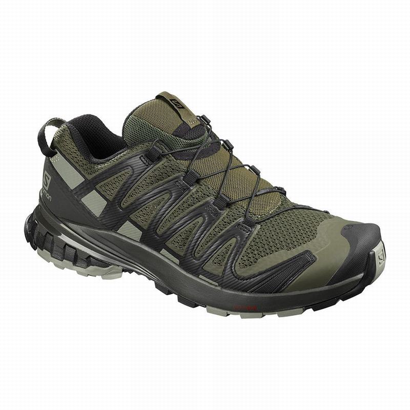 Chaussures De Randonnée Salomon Homme Vert Olive - Salomon XA PRO 3D V8 - France (1420-PJRFB)